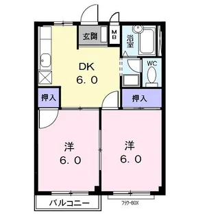 エクセル中島【2階】の間取り
