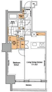 ザ・パークハビオ上野【2階】の間取り