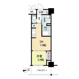 ブランシエスタ明石【2階】の間取り