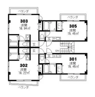 K.M.kokubunji【3階】の間取り