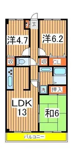 木崎台マンション【3階】の間取り