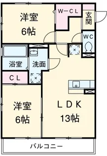 フォレスタ野川【2階】の間取り