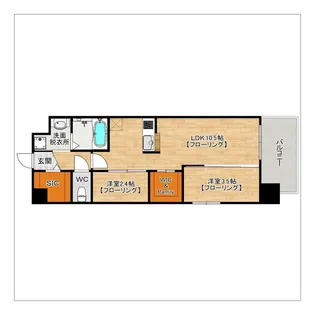 ERFOLG HAKATA【エルフォルグ ハカタ】【3階】の間取り