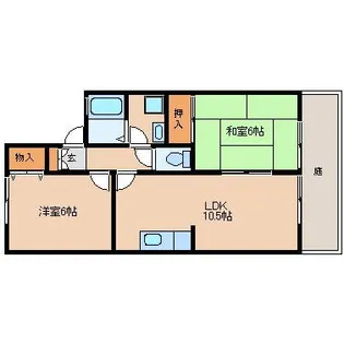 セジュール萩尾 A【2階】の間取り