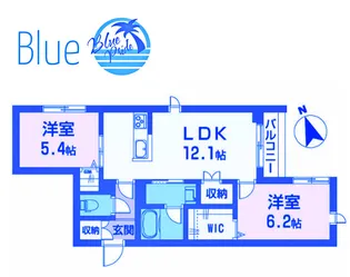 シャンテユーI【2階】の間取り