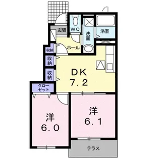 ベルフォーレ【1階】の間取り
