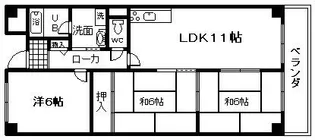 オリーブ上松【1階】の間取り