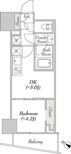 ルミーク北品川【7階】の間取り