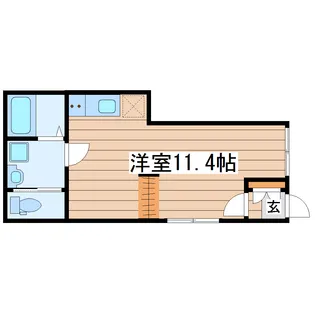 ポミエ富沢西【1階】の間取り