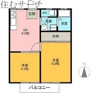 ルーブルかつら【2階】の間取り