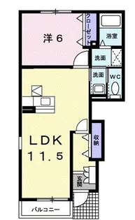 サニーヒル【1階】の間取り