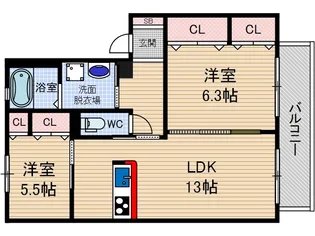 MAPLE PLACE【2階】の間取り