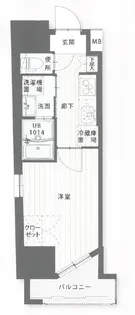 CLUB ORIENT No.103【6階】の間取り