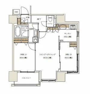 キュロコ日本橋【4階】の間取り