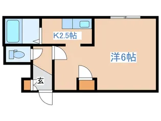 ステュディオ北12条【1階】の間取り