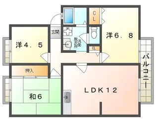 サンビレッジ岩井【2階】の間取り