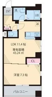ローズウッド篠崎【4階】の間取り