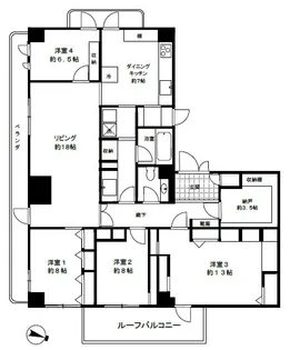 ヒルトップ道灌山【3階】の間取り