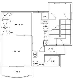 カーサ・Buono【1階】の間取り
