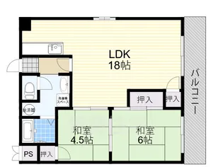 ハイツ木下【3階】の間取り