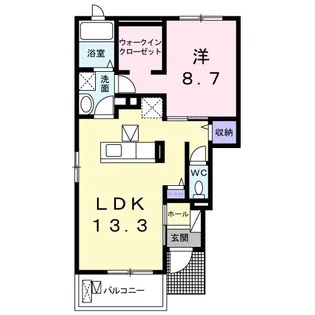 チャムハウス【1階】の間取り