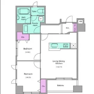 ラクラス日本橋久松町【3階】の間取り