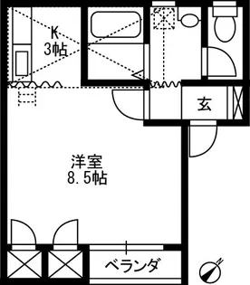 代栄パレスNo.15【1階】の間取り