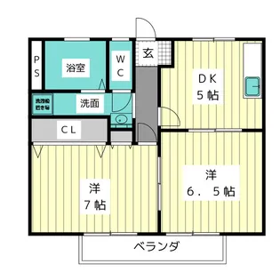 ボンヌシャンス【2階】の間取り