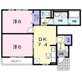 ソレイユA【1階】の間取り