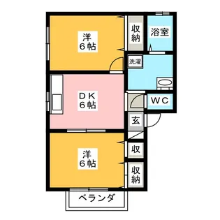 エクセラン馬渕 B【1階】の間取り