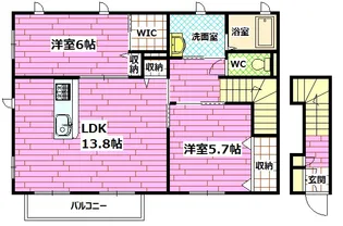 キュプリーノス【2階】の間取り