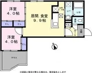 ボア ソルテ菊水EAST【1階】の間取り