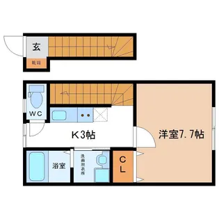 リトスメラン開成【2階】の間取り