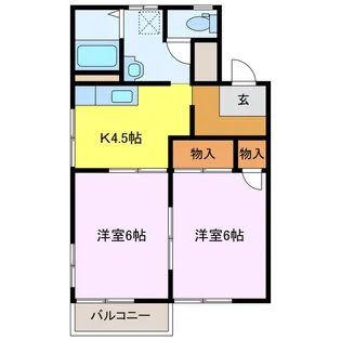アメニティ佃A【2階】の間取り