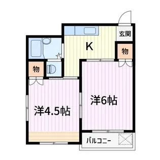 本田マンション 2号棟【5階】の間取り