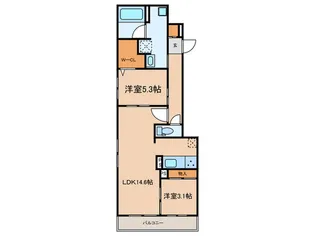 クラシスト三津屋南【2階】の間取り