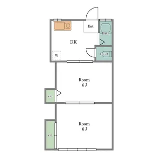 第5カントー荘【1階】の間取り
