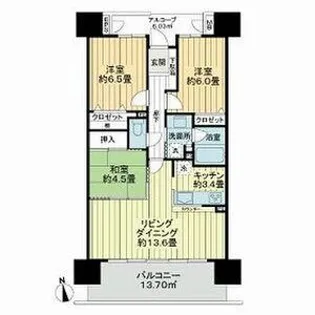 サーパス駅東公園【2階】の間取り