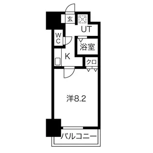 SWISS難波西【9階】の間取り