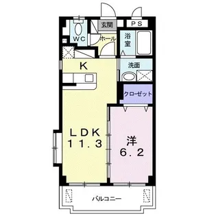 シャトーマーヴェラスIII【3階】の間取り