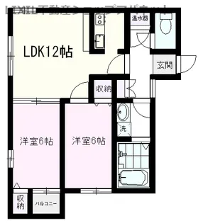 シャルマン上所A【1階】の間取り