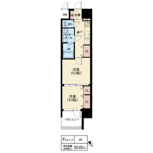 クレアドーレ南草津【8階】の間取り