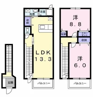 フリッシュII【2階】の間取り