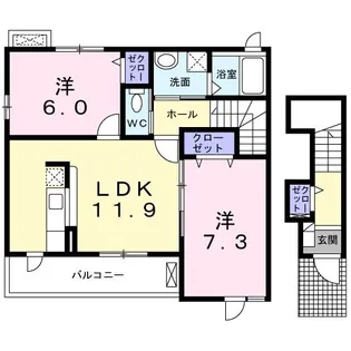 ヴェール・ノエル【2階】の間取り