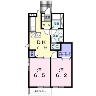 リメインサツキA【1階】の間取り