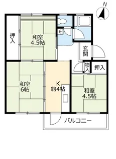 UR長住【5階】の間取り