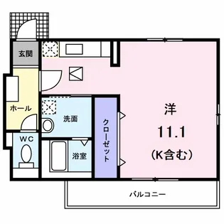 メゾン・カサブランカB【1階】の間取り