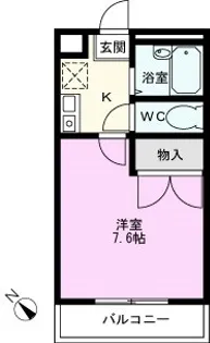 パレス185A【2階】の間取り