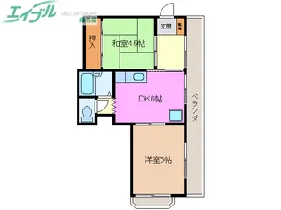 コンフォート小畑マンション【1階】の間取り