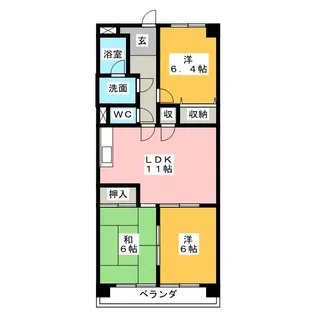 カーサフェリス大畑【5階】の間取り